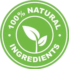100% natural ingredients badge